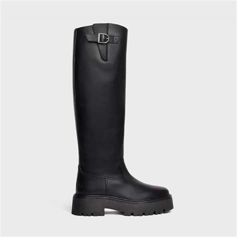 celine buckled high boot in calfskin|CELINE GARANCE HIGH BOOT in CALFSKIN.